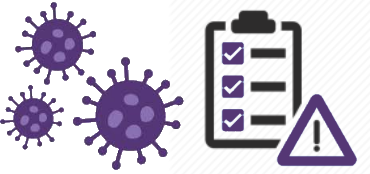 image covid virus and clipboard